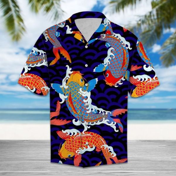 Koi Fish Hawaiian Shirt Summer Button Up