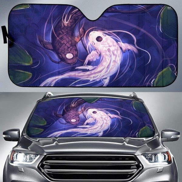 Koi Fish Jing Jang S Car Auto Sun Shade