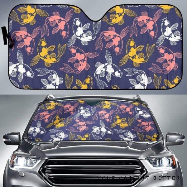 Koi Fish P Fish Pattern Car Auto Sun Shade