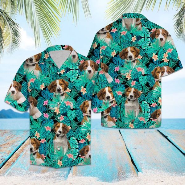 Kooikerhondje Tropical Hawaiian Shirt Summer Button Up