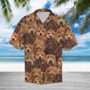 Labradoodle Hawaiian Shirt Summer Button Up