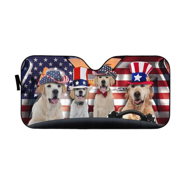 Labrador Retriever And Golden Retriever Mix Car Auto Sun Shade