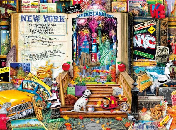 Life Is An Open Book New York Jigsaw Puzzle Set