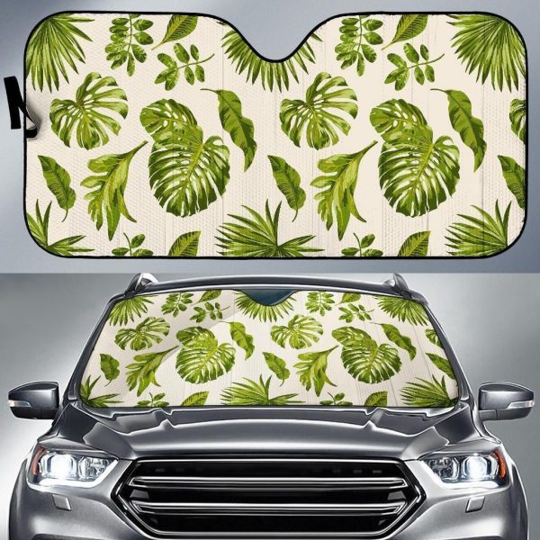 Light Tropical Leaf Car Auto Sun Shade