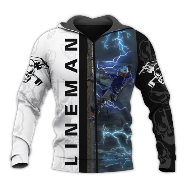 Lineman 3D Printed Hoodie/Zipper Hoodie