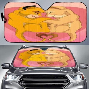 Lion King Simba Nala Love Car Auto Sun Shade