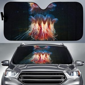 Lions Mane Jellyfish Underwater Car Auto Sun Shade