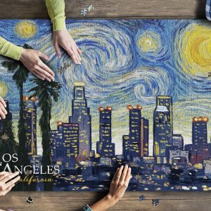 Los Angeles, California Starry Night Jigsaw Puzzle Set