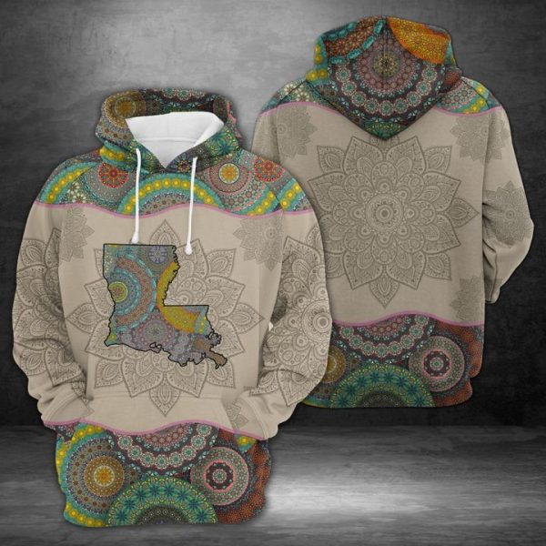 Louisiana Mandala 3D Printed Hoodie/Zipper Hoodie