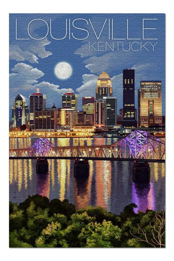 Louisville At Night Jigsaw Puzzle Set