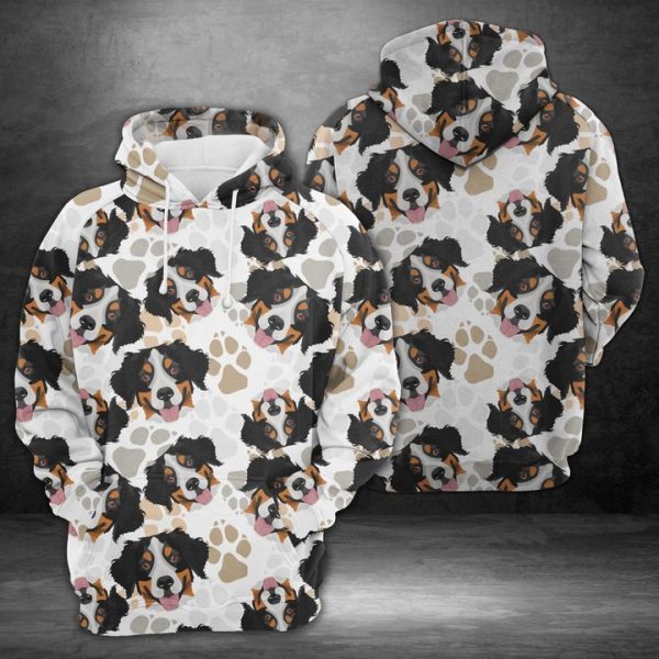 Lovely Bernese Mountain Dog 3D Printed Hoodie/Zipper Hoodie