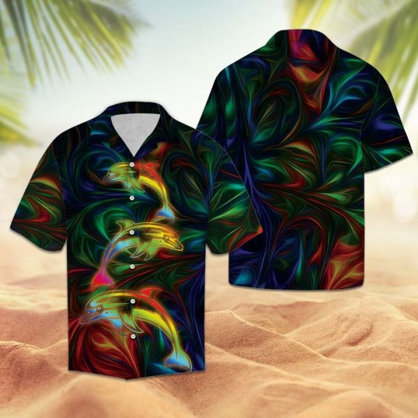 Lovely Dolphin Hawaiian Shirt Summer Button Up