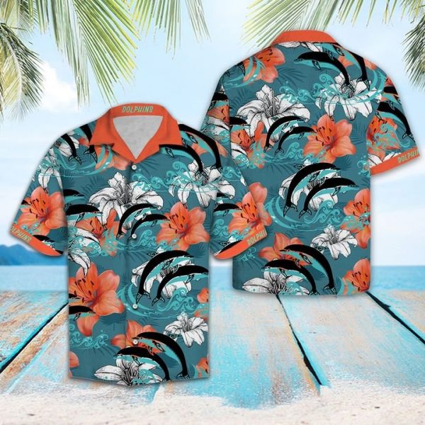 Lovely Dolphin Hawaiian Shirt Summer Button Up