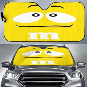 M&M Chocolate Yellows Car Auto Sun Shade