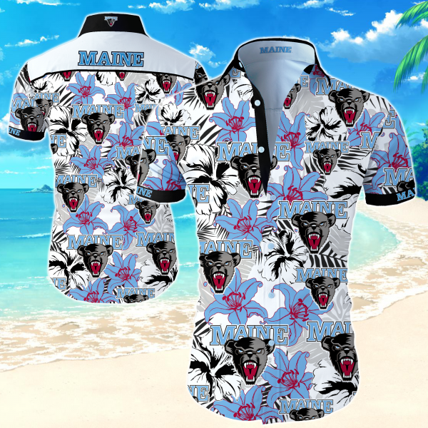 Maine Black Bears Hawaiian Shirt Summer Button Up