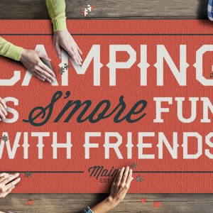 Maine Camping Is S’More Fun With Friends Jigsaw Puzzle Set