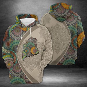 Maine Mandala 3D Printed Hoodie/Zipper Hoodie