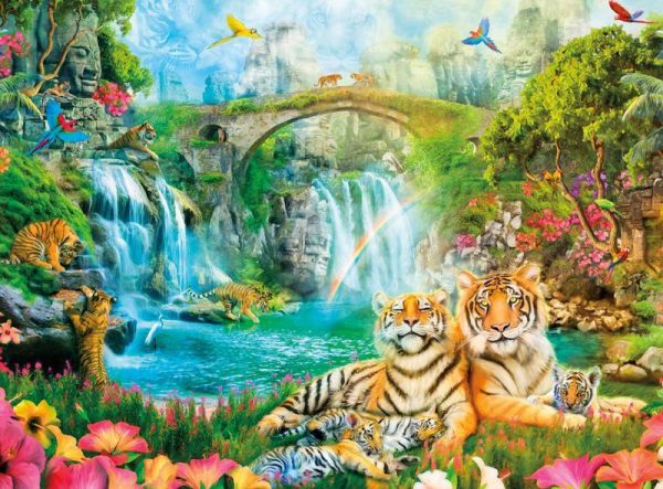 Majestic Tiger Grotto Jigsaw Puzzle Set