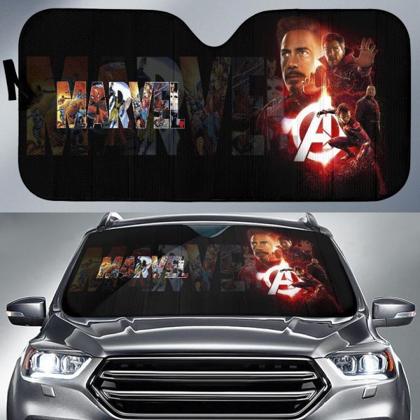 Marvels Team Avengers Movie Car Auto Sun Shade