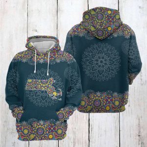 Massachusetts Mandala 3D Printed Hoodie/Zipper Hoodie