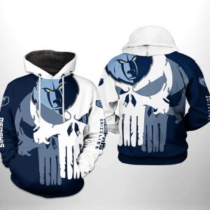 Memphis Grizzlies NBA Team Skull 3D Printed Hoodie/Zipper Hoodie