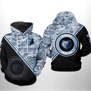 Memphis Grizzlies NBA US Camo Team 3D Printed Hoodie/Zipper Hoodie