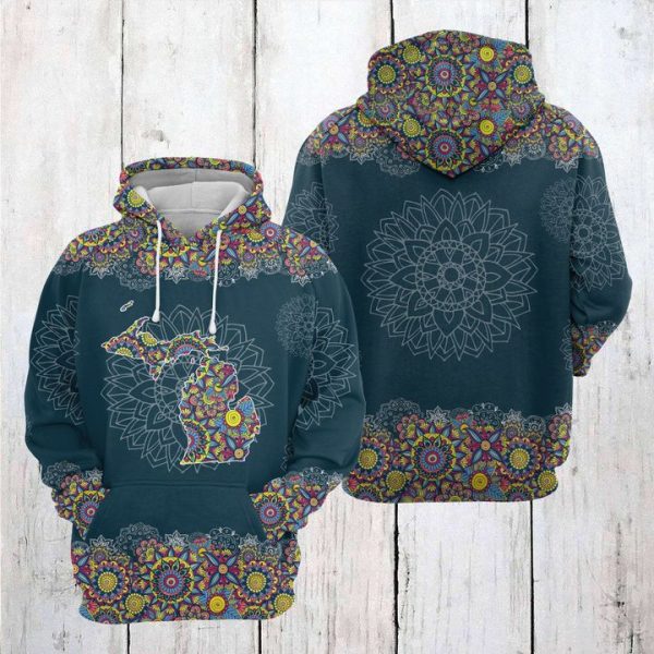 Michigan Mandala 3D Printed Hoodie/Zipper Hoodie