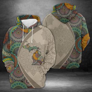 Michigan Mandala 3D Printed Hoodie/Zipper Hoodie