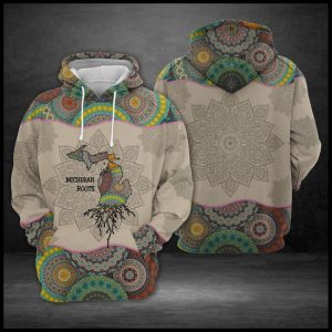 Michigan Root Mandala 3D Printed Hoodie/Zipper Hoodie