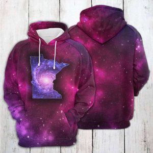 Minnesota Purple Galaxy 3D Printed Hoodie/Zipper Hoodie