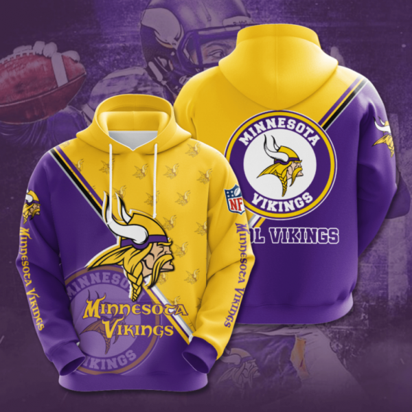 Minnesota Vikings 3D Printed Hoodie/Zipper Hoodie