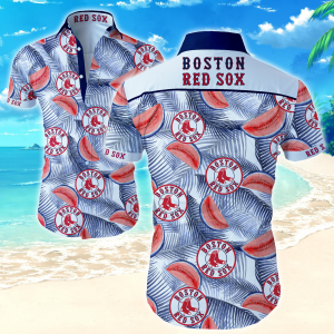 Mlb Boston Red Sox Hawaiian Shirt Summer Button Up