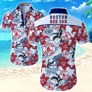 Mlb Boston Red Sox Hawaiian Shirt Summer Button Up