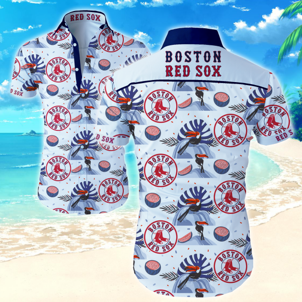 Mlb Boston Red Sox Hawaiian Shirt Summer Button Up