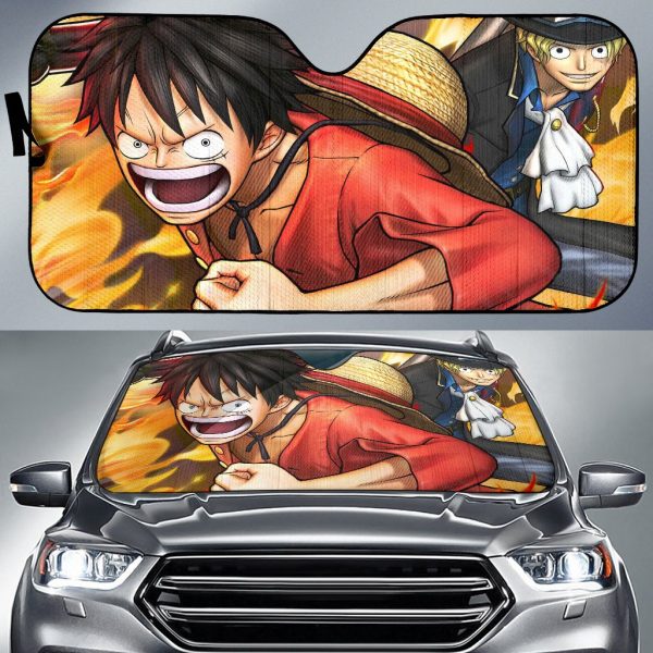 Monkey D. Luffy One Piece Animes Car Auto Sun Shade