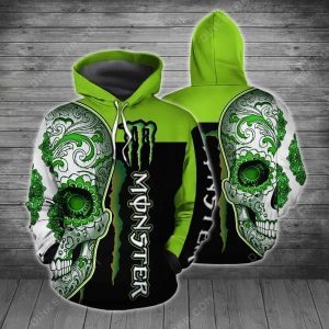 Monster Energy 3D Printed Hoodie/Zipper Hoodie