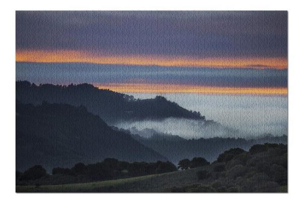 Mountain At Sunset Jigsaw Puzzle Set