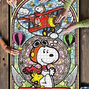 Movie Cartoon Characters, Snoopy Dog Jigsaw Puzzle Set