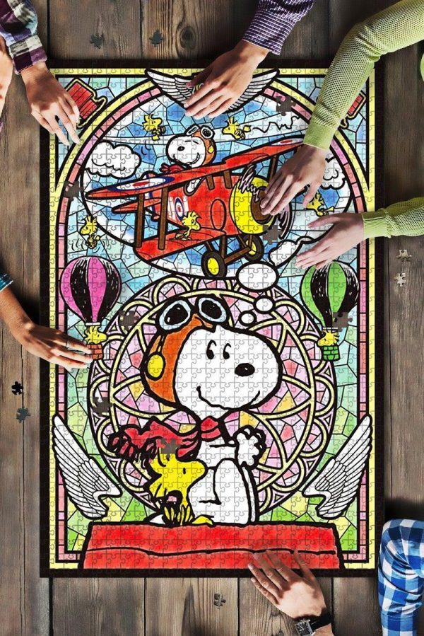 Movie Cartoon Characters, Snoopy Dog Jigsaw Puzzle Set