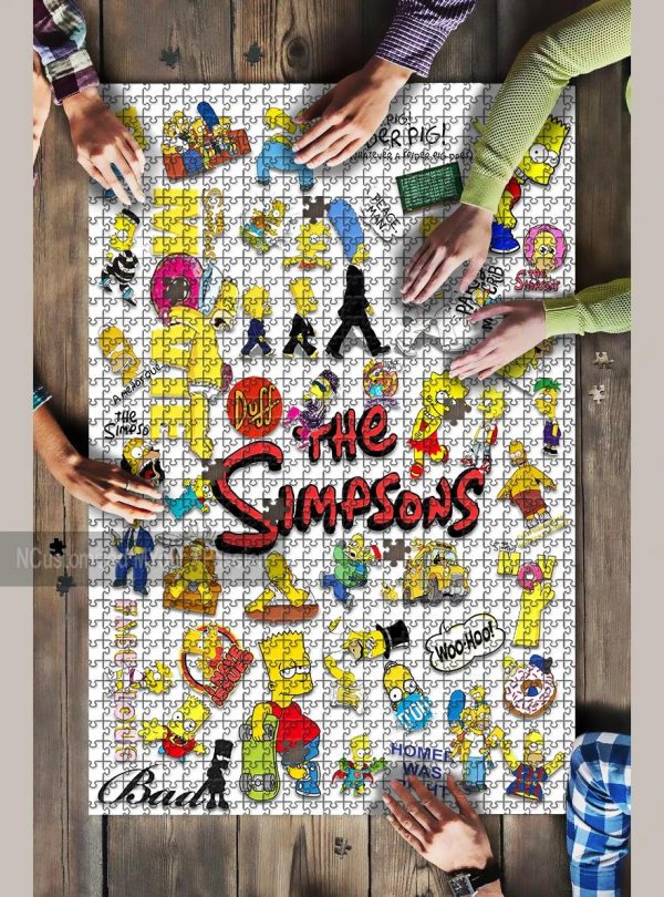 Movie Cartoon The Simpsons Jigsaw Puzzle Set