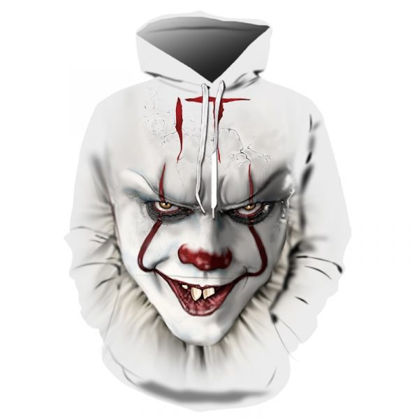 Movie It Pennywise Clown Stephen King 3D Printed Hoodie/Zipper Hoodie