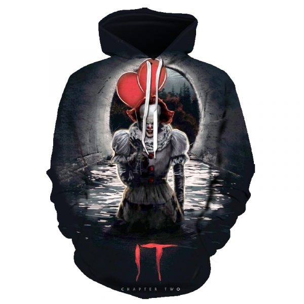 Movie It Pennywise Clown Stephen King 3D Printed Hoodie/Zipper Hoodie