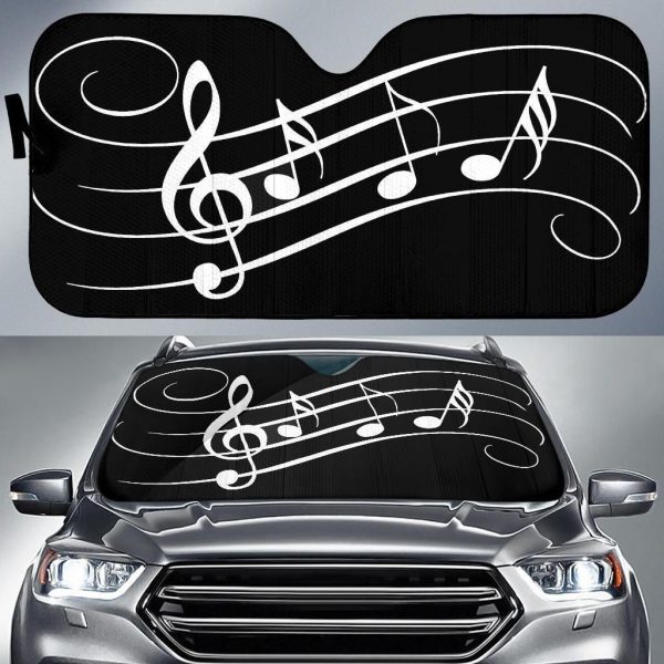 Music Notes Car Auto Sun Shade