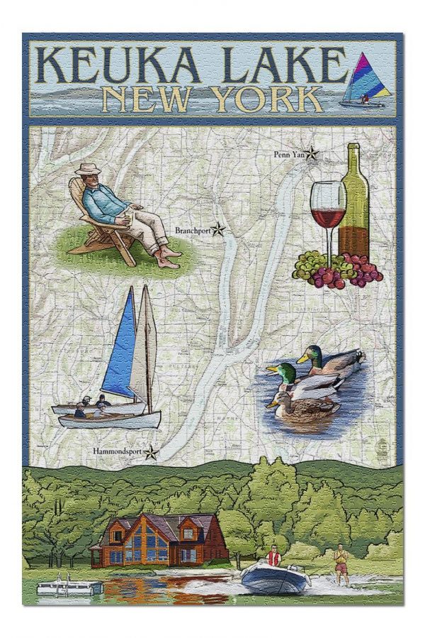 Nautical Keuka Lake Jigsaw Puzzle Set