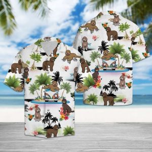 Nelabradoodle Vacation Hawaiian Shirt Summer Button Up