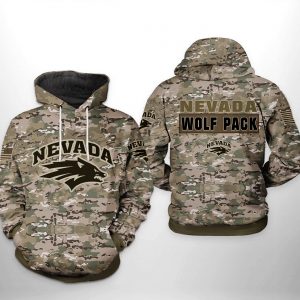 Nevada Wolf Pack NCAA Camo Veteran 3D Printed Hoodie/Zipper Hoodie