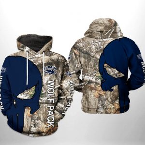 Nevada Wolf Pack NCAA Camo Veteran Hunting 3D Printed Hoodie/Zipper Hoodie