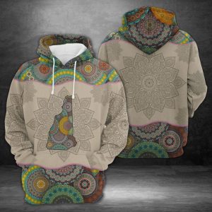 New Hampshire Mandala 3D Printed Hoodie/Zipper Hoodie