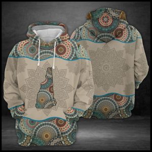 New Hampshire State Mandala 3D Printed Hoodie/Zipper Hoodie