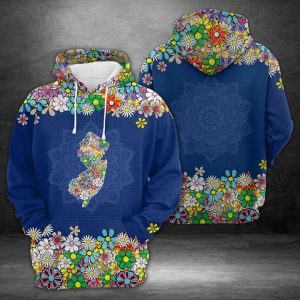 New Jersey Flower 3D Printed Hoodie/Zipper Hoodie